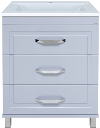 Misty Тумба под раковину Терра 70 3 ящика серая – фотография-1